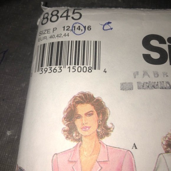 8845 Vintage Simplicity SEWING Pattern Misses 1990s Semi Fitted Top Blouse Shirt - Picture 4 of 7